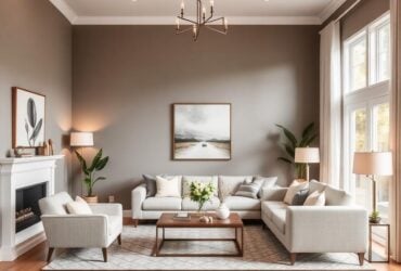 A cozy living room featuring a fireplace, comfortable couches, and a decorative rug, designed by Titan Exteriors. A cozy living room featuring a fireplace, comfortable couches, and a decorative rug, designed by Titan Exteriors.